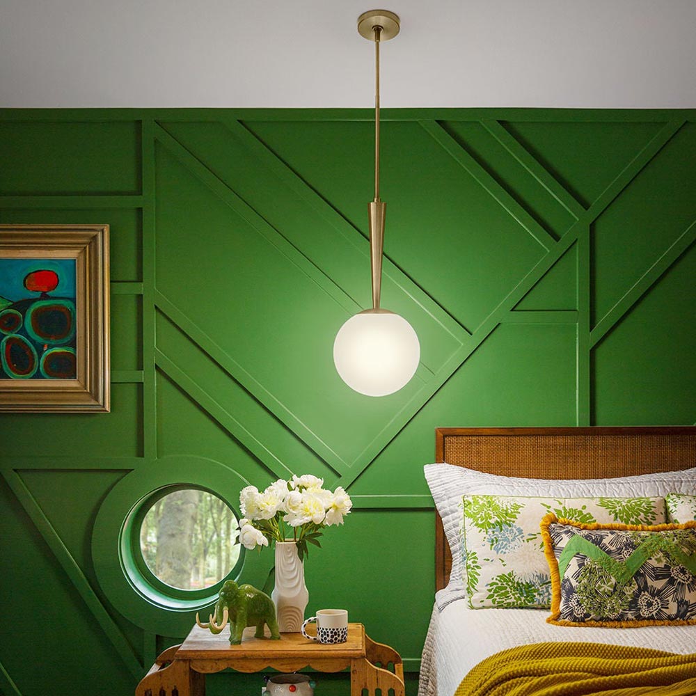 Izzy Pendant Light in bedroom.