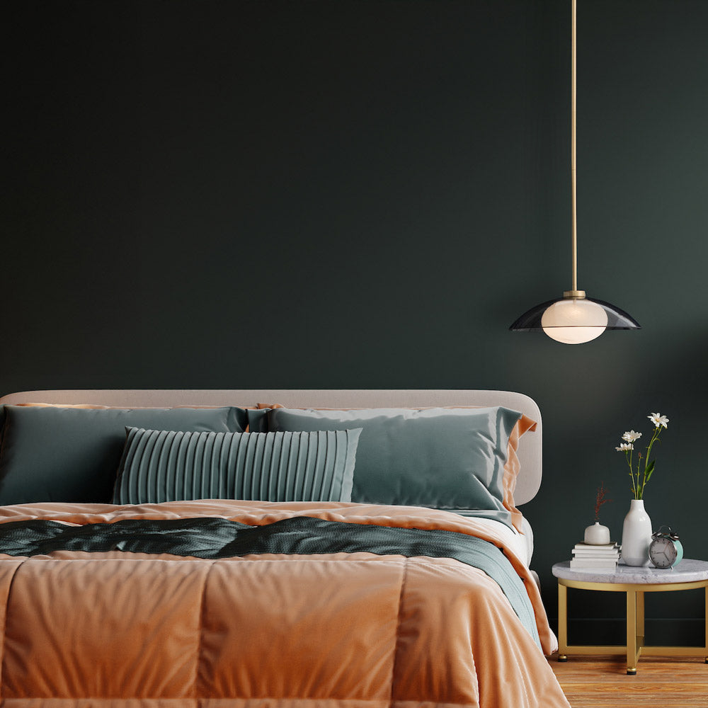 Jace LED Pendant Light in bed room.