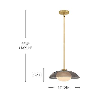 Jace LED Pendant Light - line drawing.