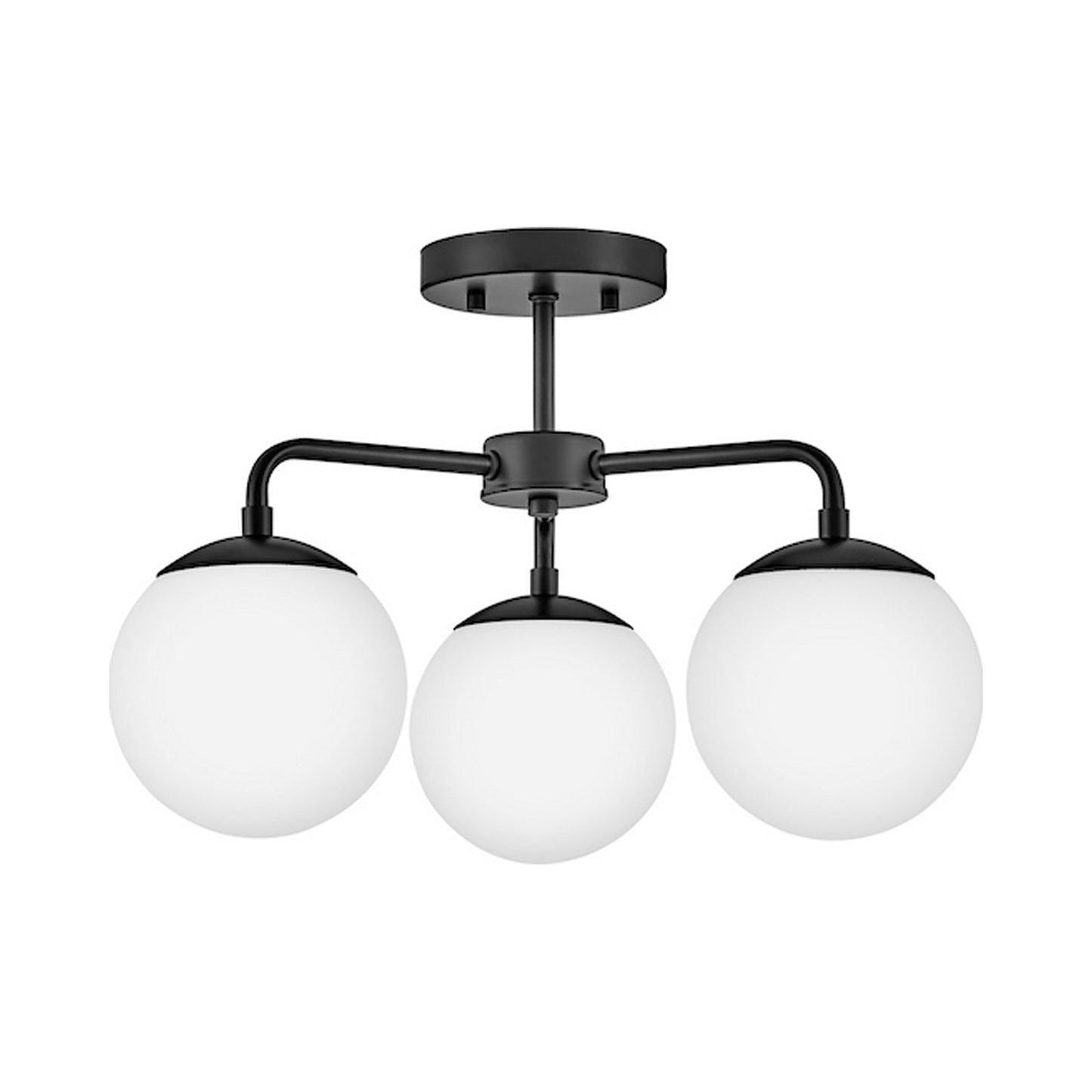 Julep Globe Semi Flush Mount Ceiling Light in Black.
