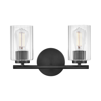 Leta Bath Vanity Light in Black (2-Light).