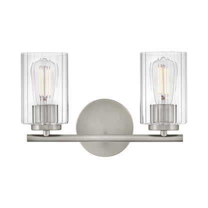Leta Bath Vanity Light in Brushed Nickel (2-Light).