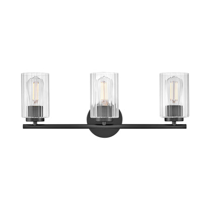 Leta Bath Vanity Light in Black (3-Light).