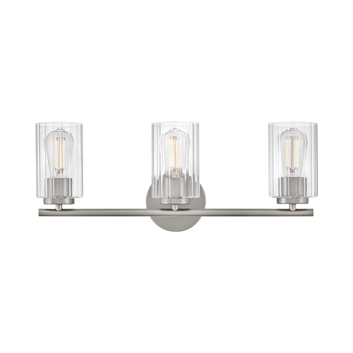 Leta Bath Vanity Light in Brushed Nickel (3-Light).