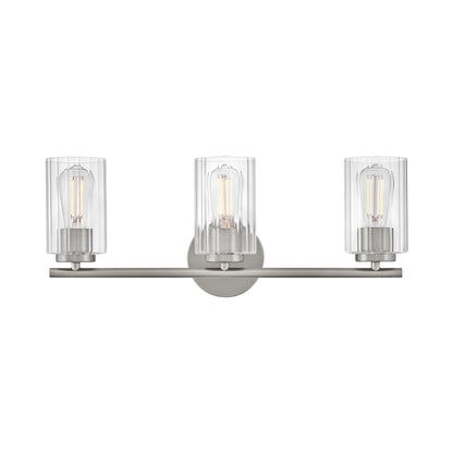 Leta Bath Vanity Light in Brushed Nickel (3-Light).