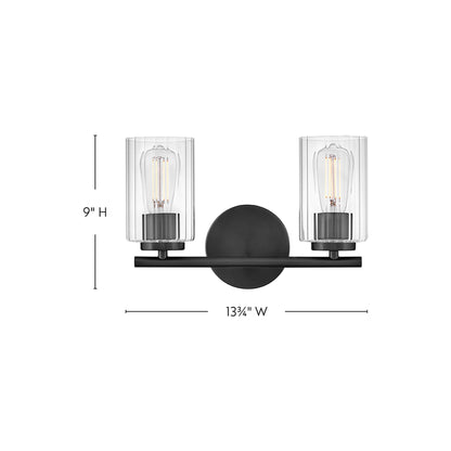 Leta Bath Vanity Light - line drawing.