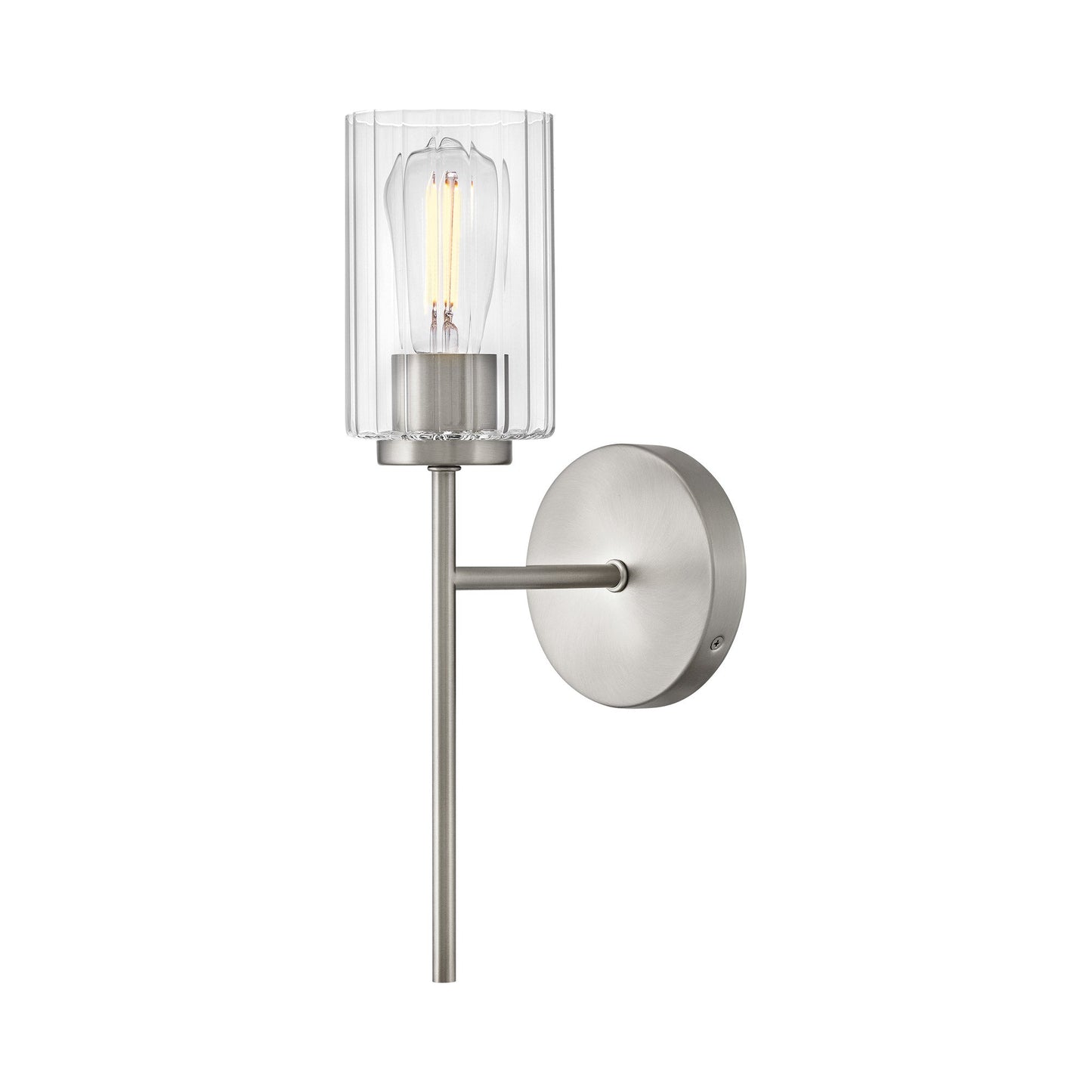Leta Bath Wall Light in Brushed Nickel.