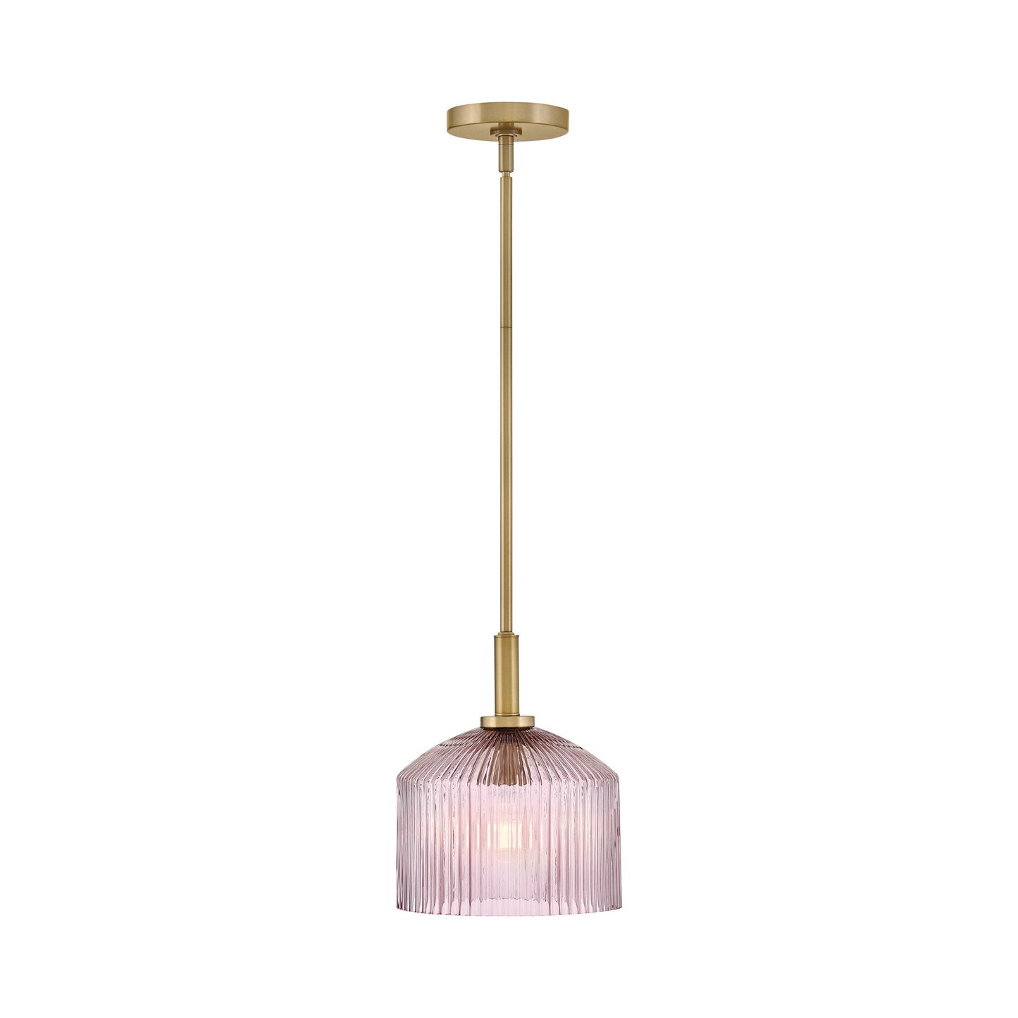 Lisette Pendant Light in Rose Glass.
