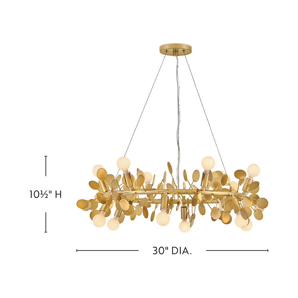 Lolli Chandelier - line drawing.