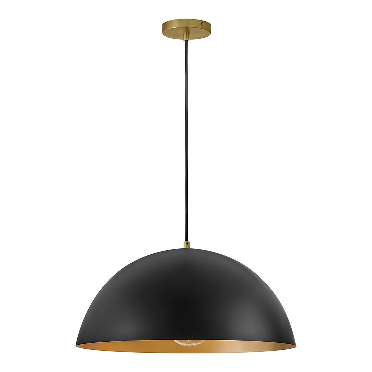 Lou Pendant Light in Black (22-Inch).