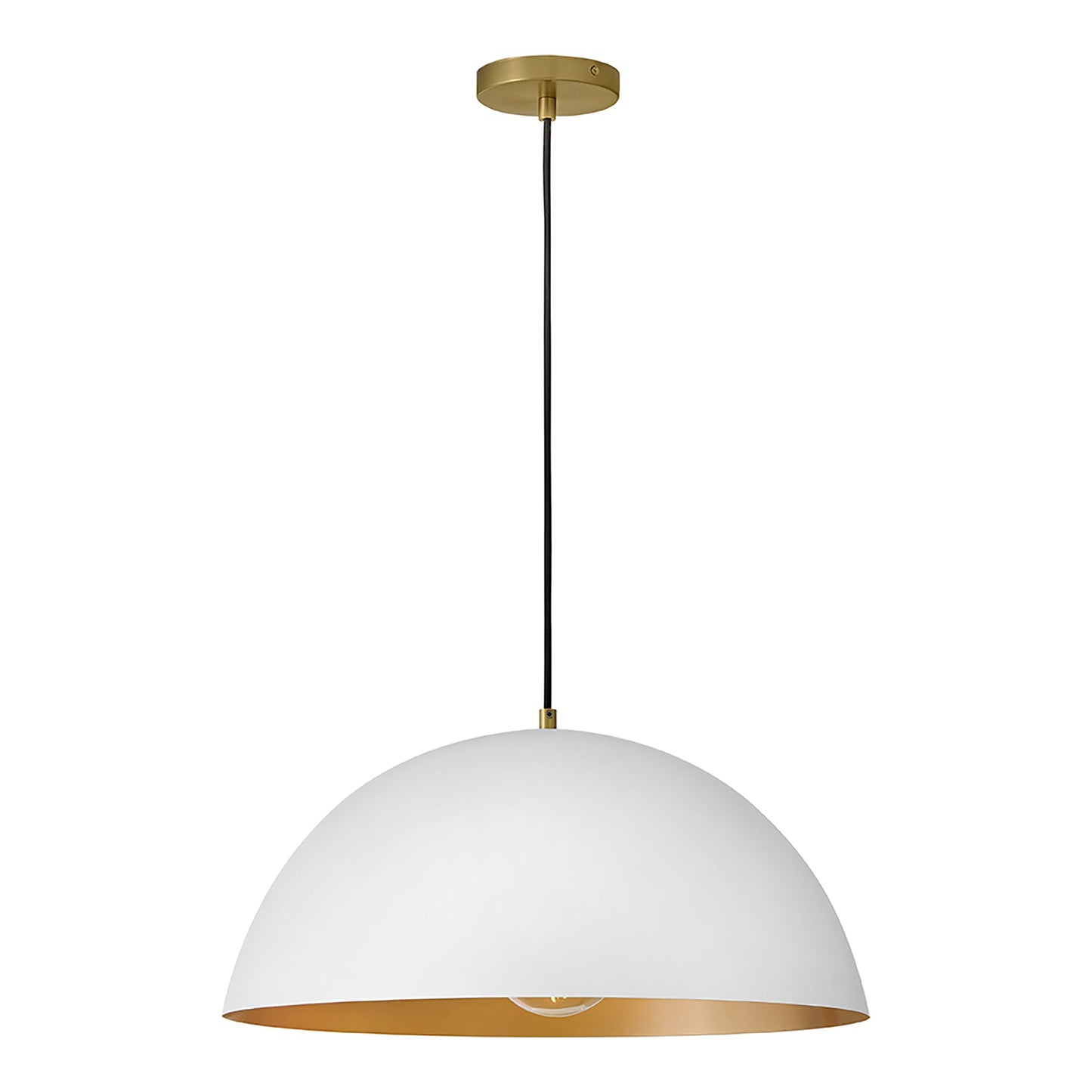 Lou Pendant Light in Matte White (22-Inch).