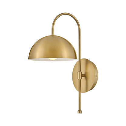 Lou Wall Light in Lacquered Brass.