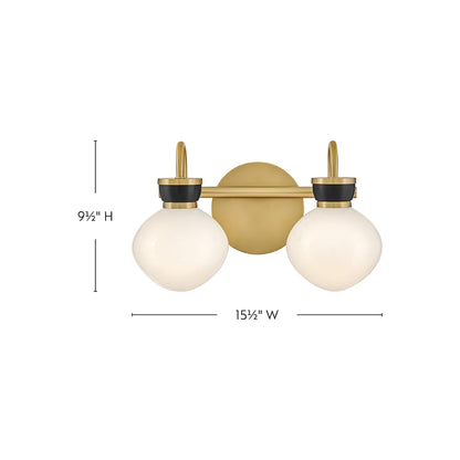 Lucy Bath Vanity Light - line drawing.