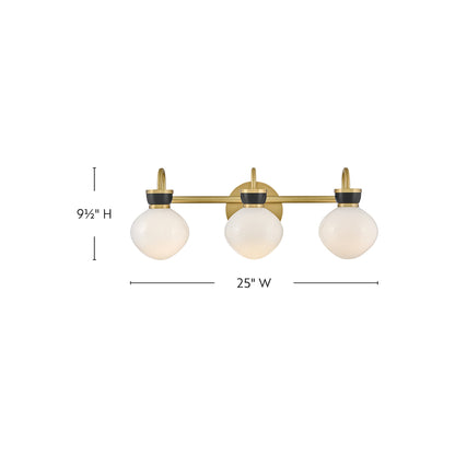Lucy Bath Vanity Light - line drawing.