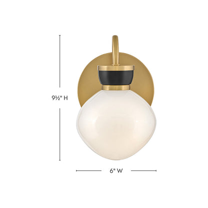 Lucy Bath Wall Light - line drawing.