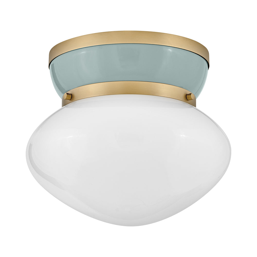 Lucy Flush Mount Ceiling Light in Seafoam.