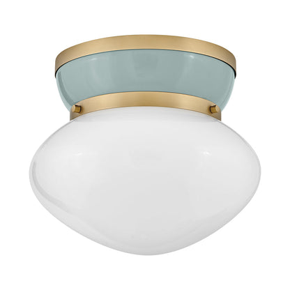 Lucy Flush Mount Ceiling Light in Seafoam.
