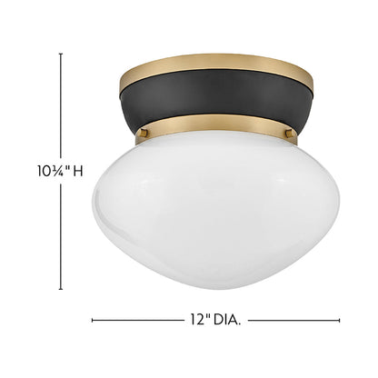 Lucy Flush Mount Ceiling Light - line drawing.