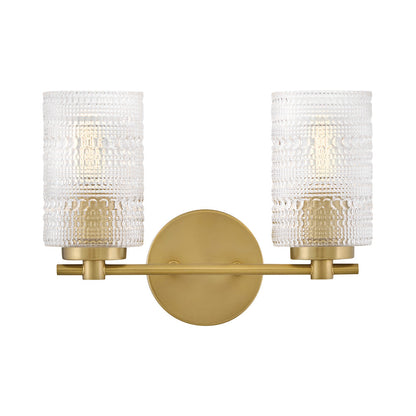 Mabel Bath Vanity Light in Lacquered Brass (2-Light).