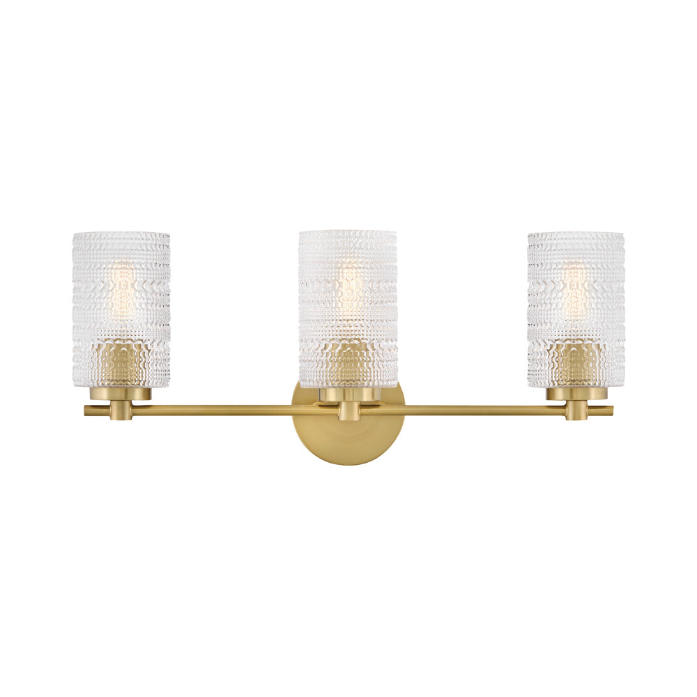 Mabel Bath Vanity Light in Lacquered Brass (3-Light).