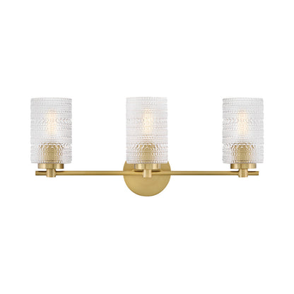 Mabel Bath Vanity Light in Lacquered Brass (3-Light).