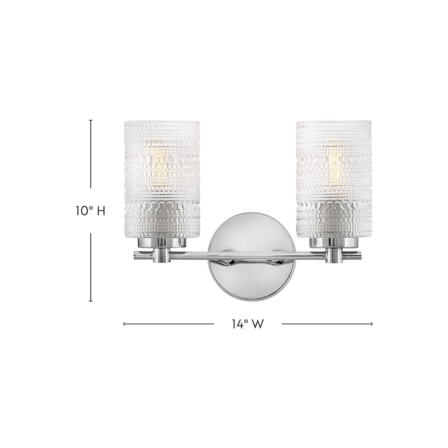 Mabel Bath Vanity Light - line drawing.