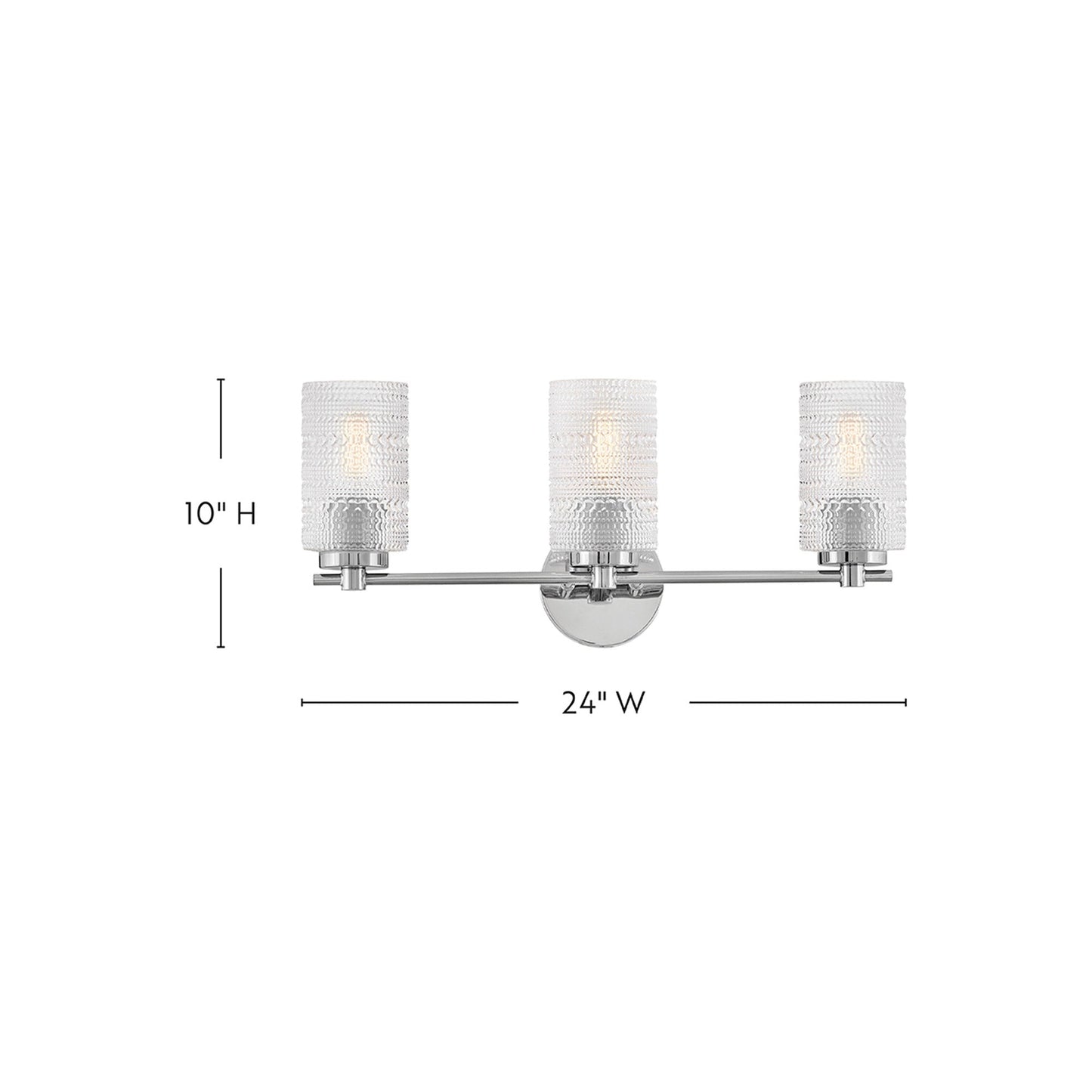 Mabel Bath Vanity Light - line drawing.