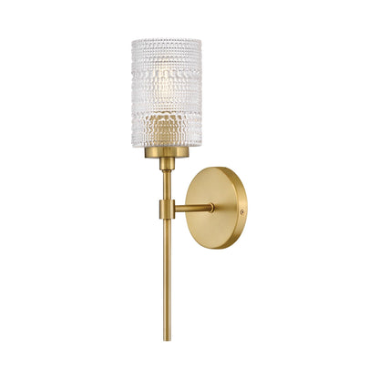 Mabel Bath Wall Light in Lacquered Brass.