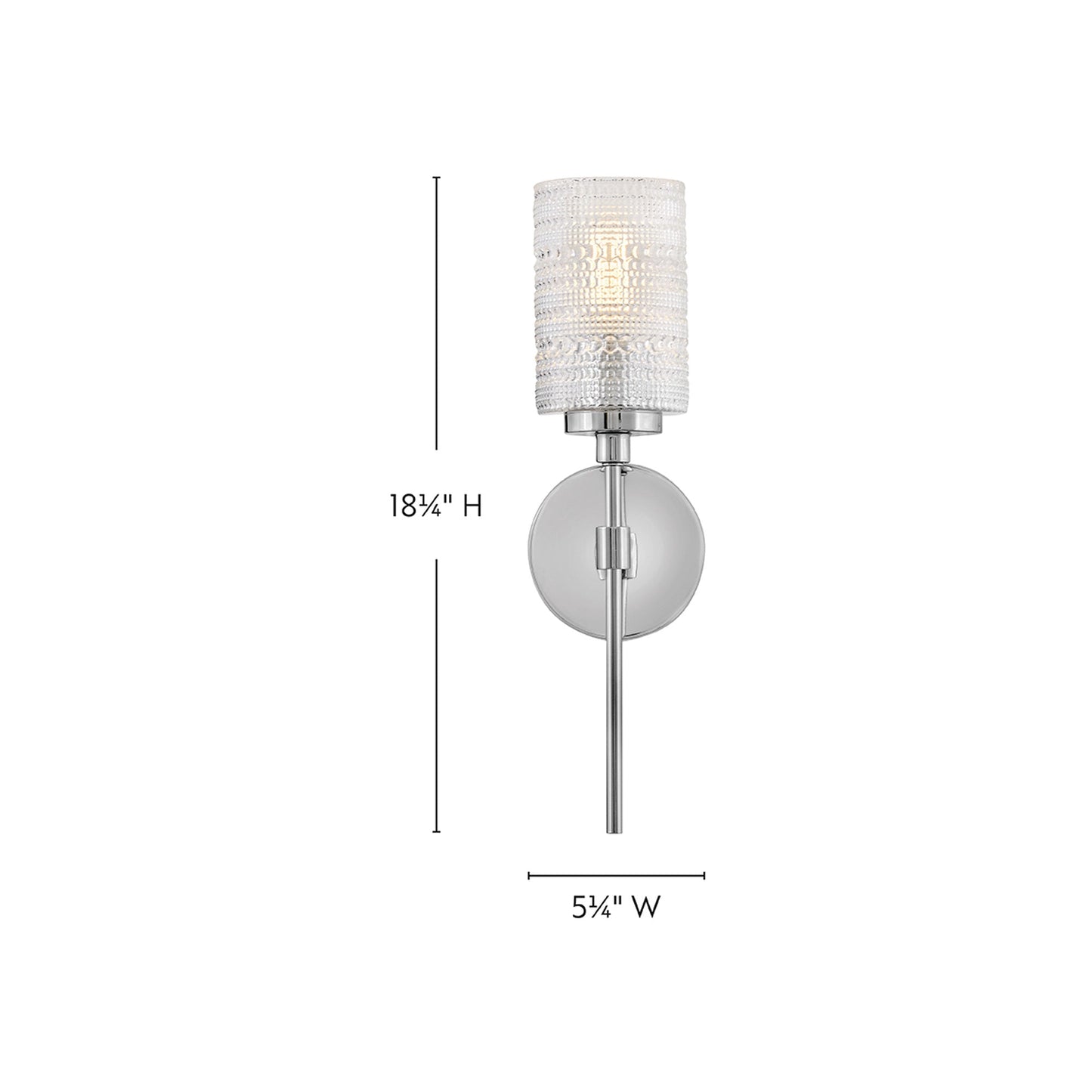 Mabel Bath Wall Light - line drawing.