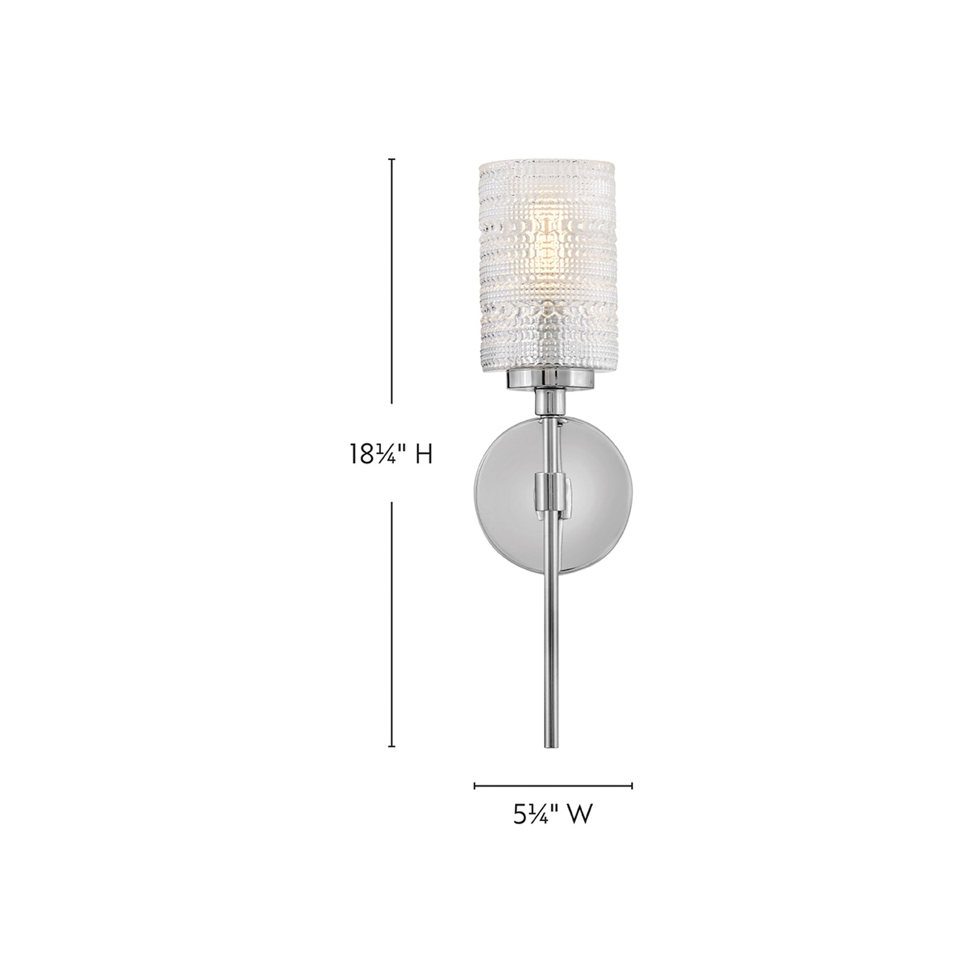 Mabel Bath Wall Light - line drawing.