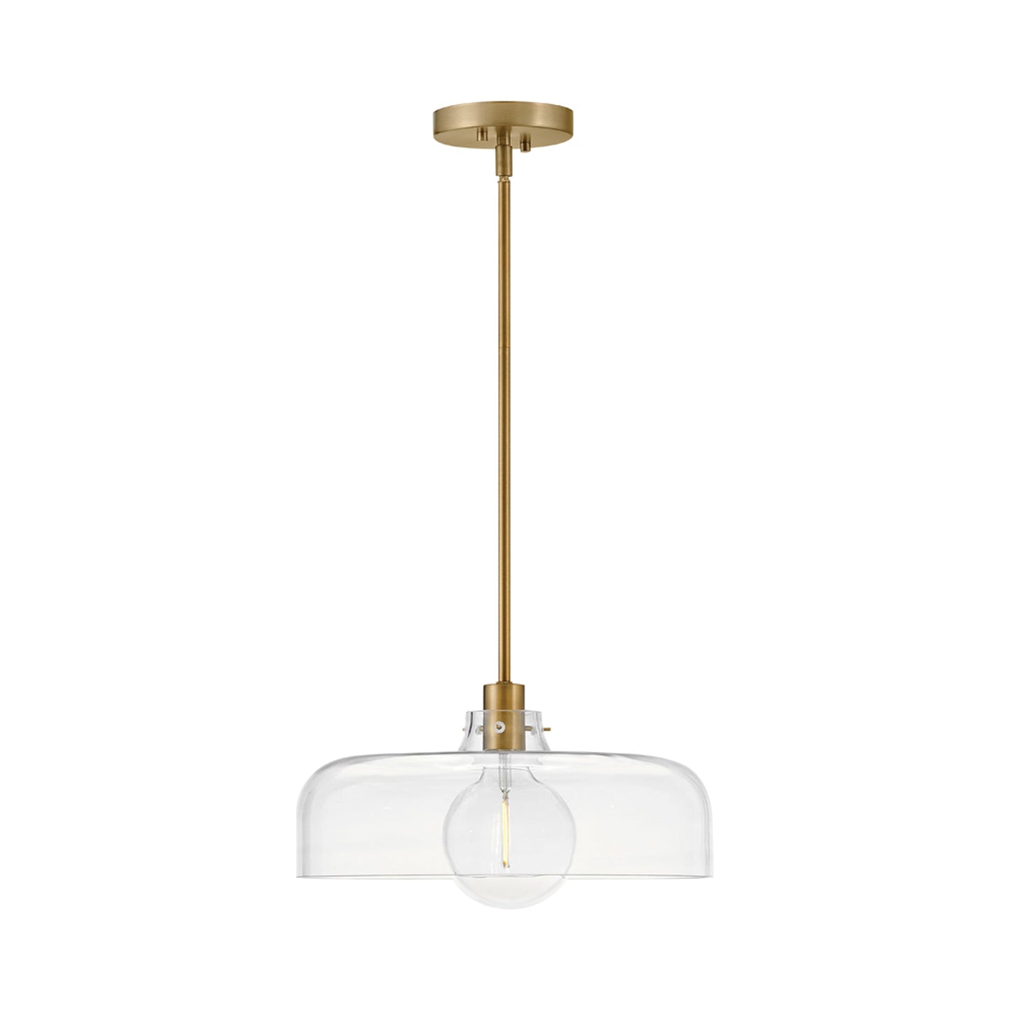 Maisie Pendant Light in Lacquered Brass (Clear Glass).