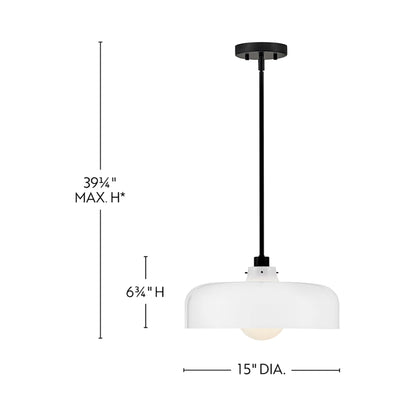 Maisie Pendant Light - line drawing.