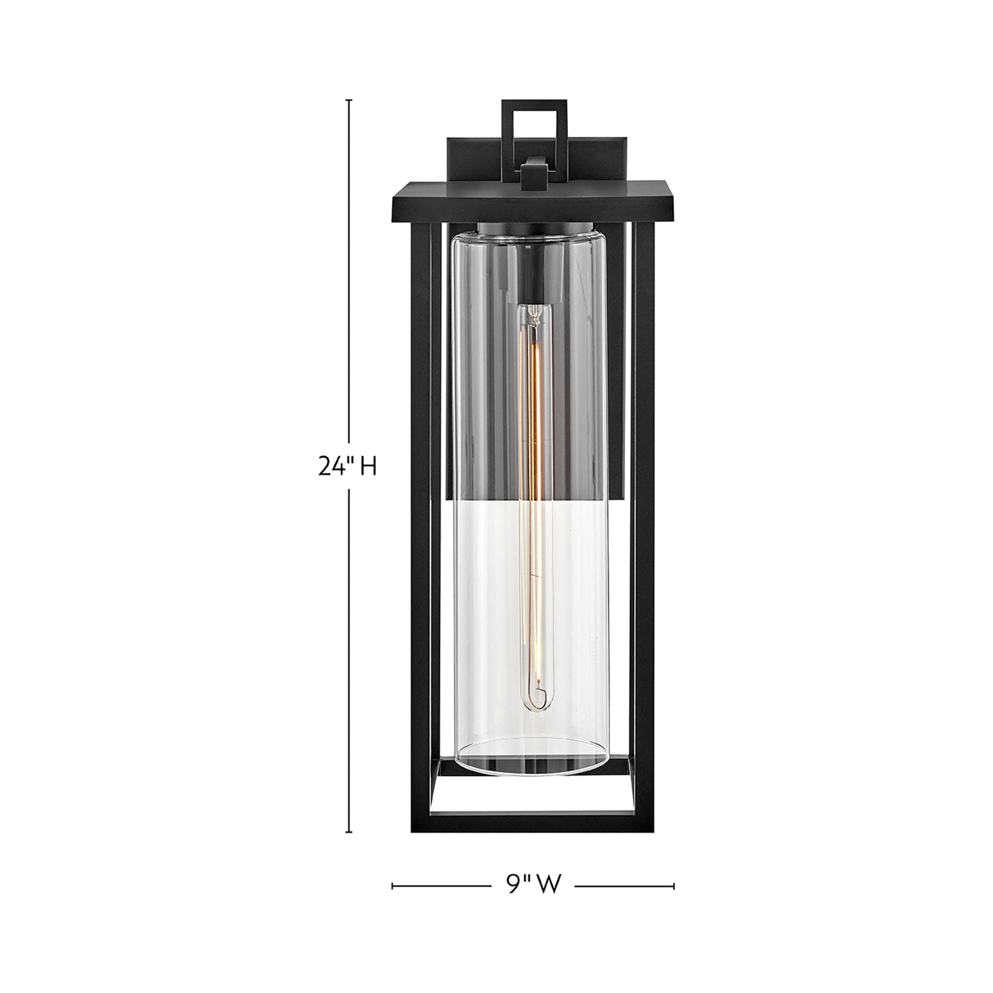 Mateo Outdoor Wall Light - line drawing.