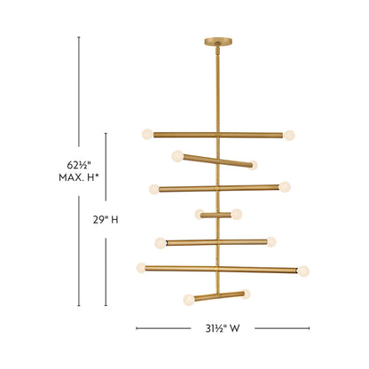 Millie Chandelier - line drawing.