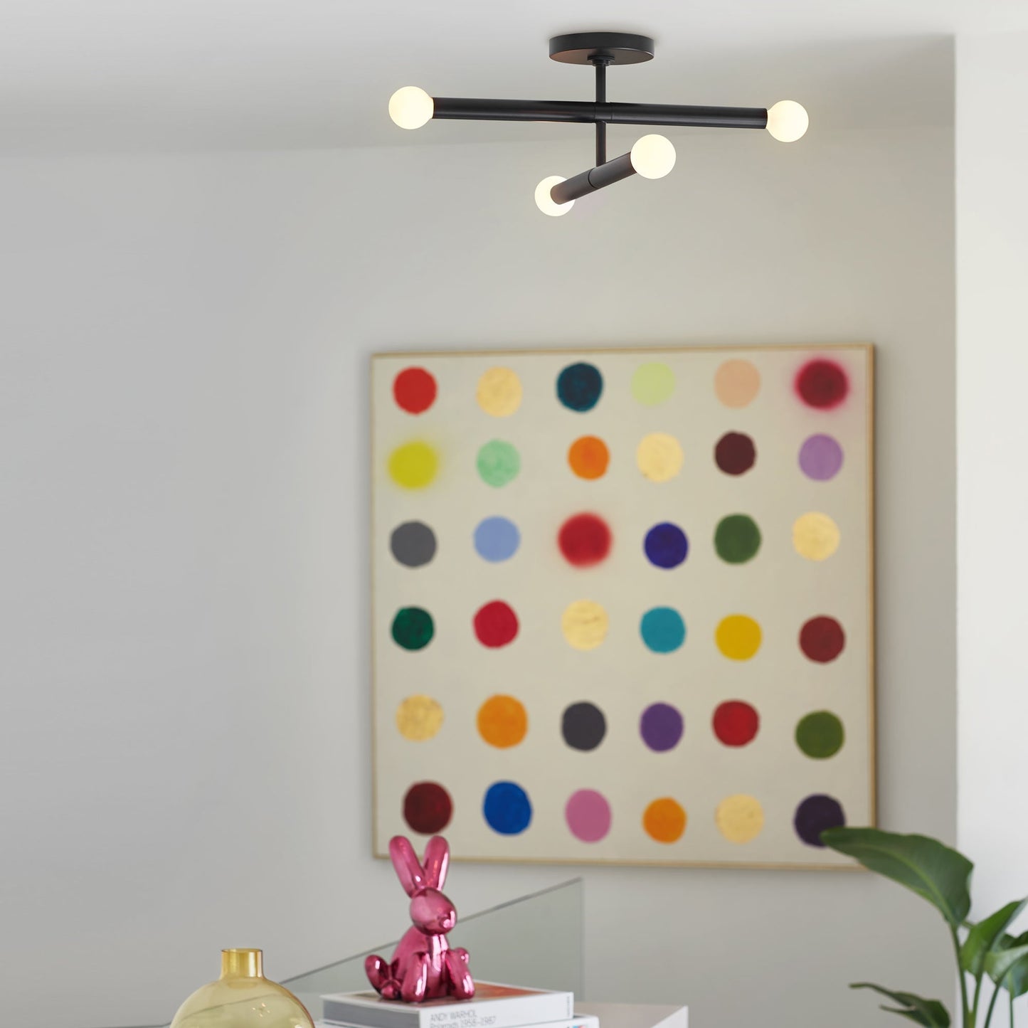 Millie Convertible Pendant Light in living room.