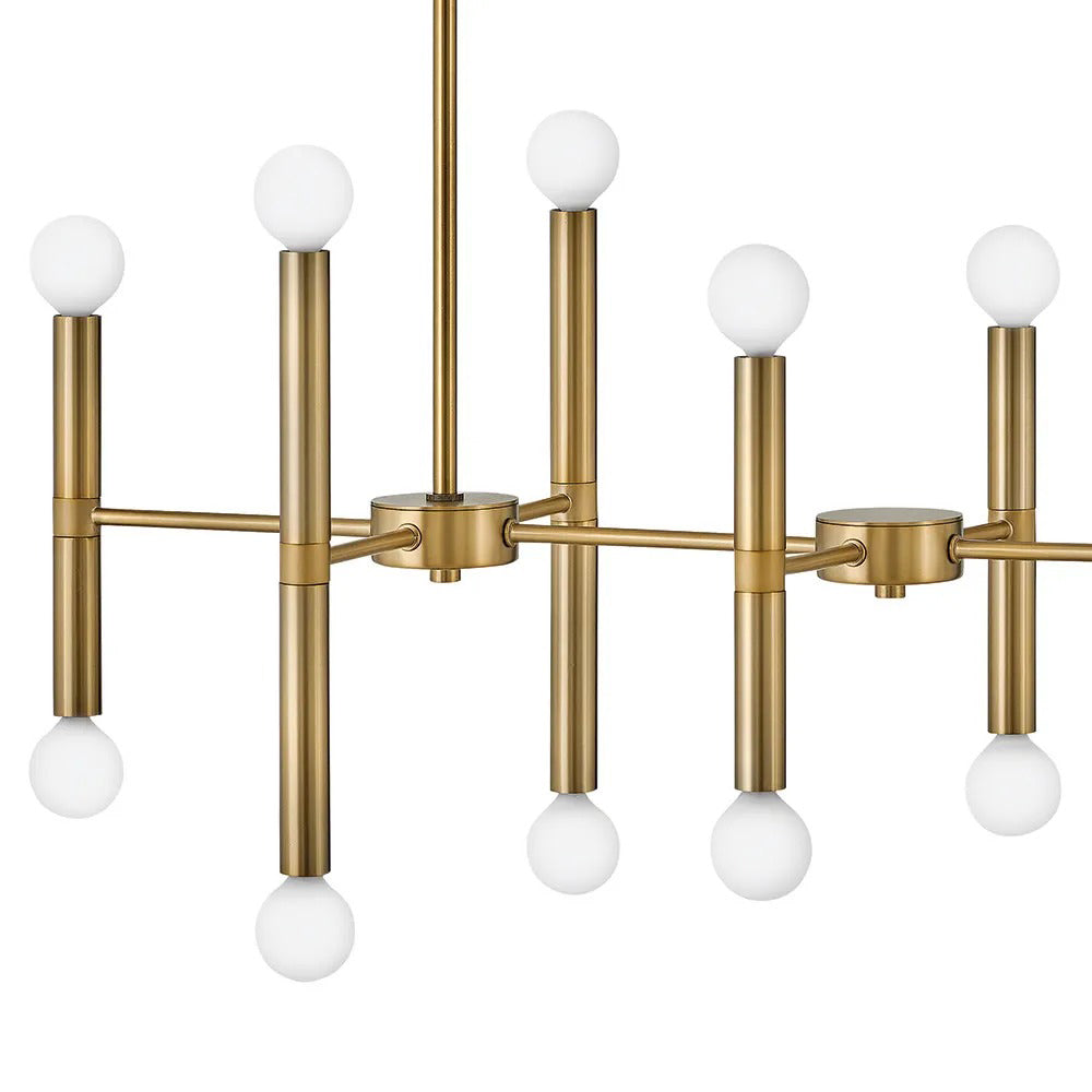 Millie Linear Chandelier in Detail.