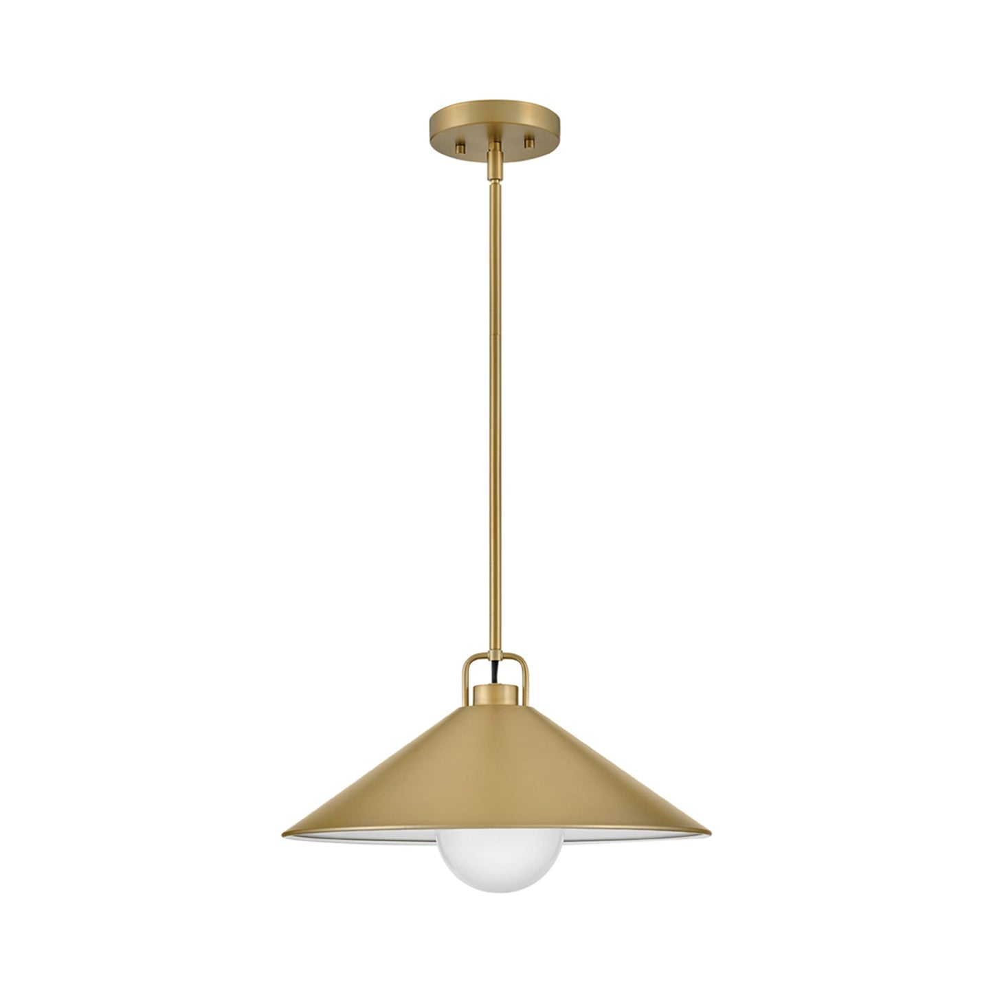 Milo Pendant Light in Lacquered Brass.