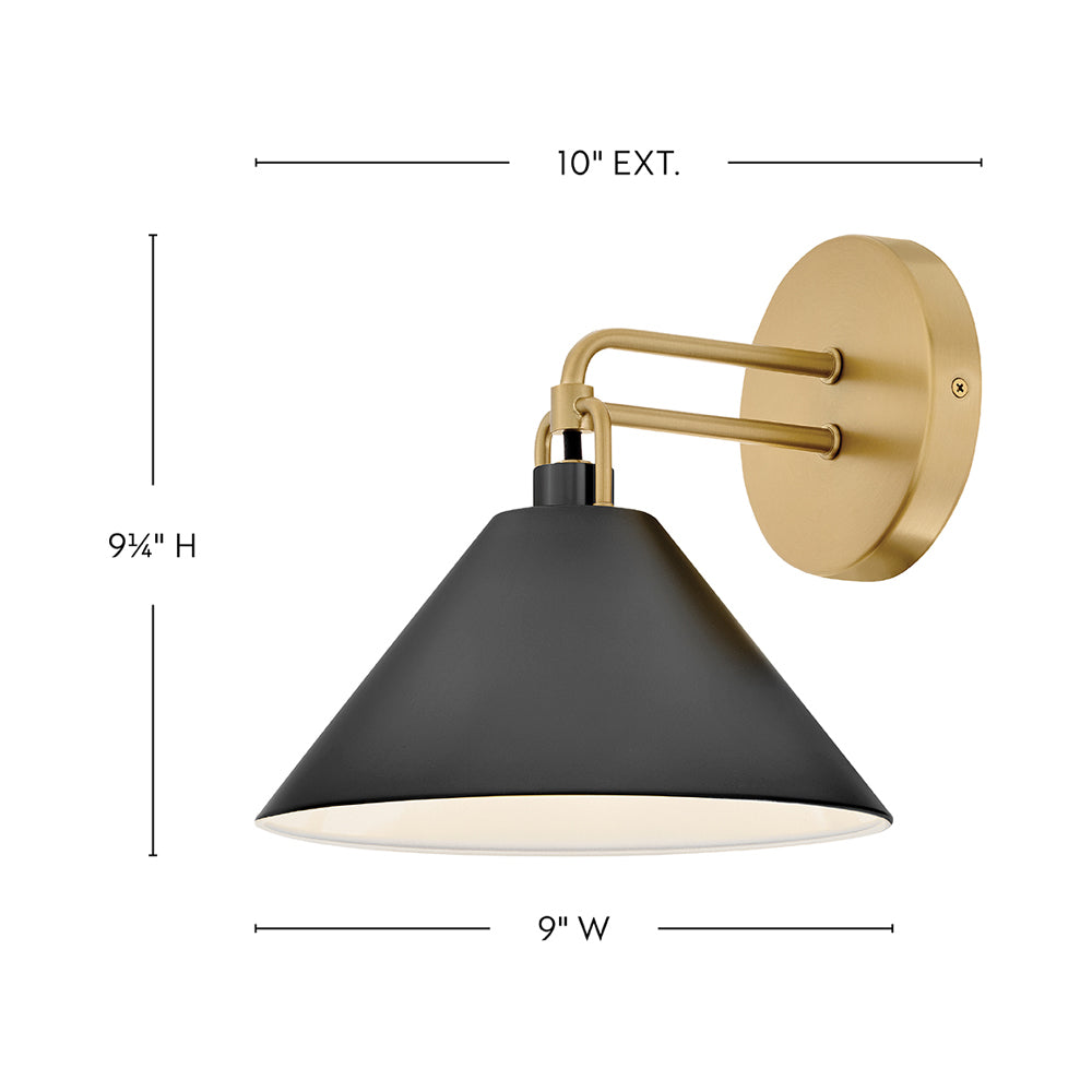 Milo Wall Light - line drawing.