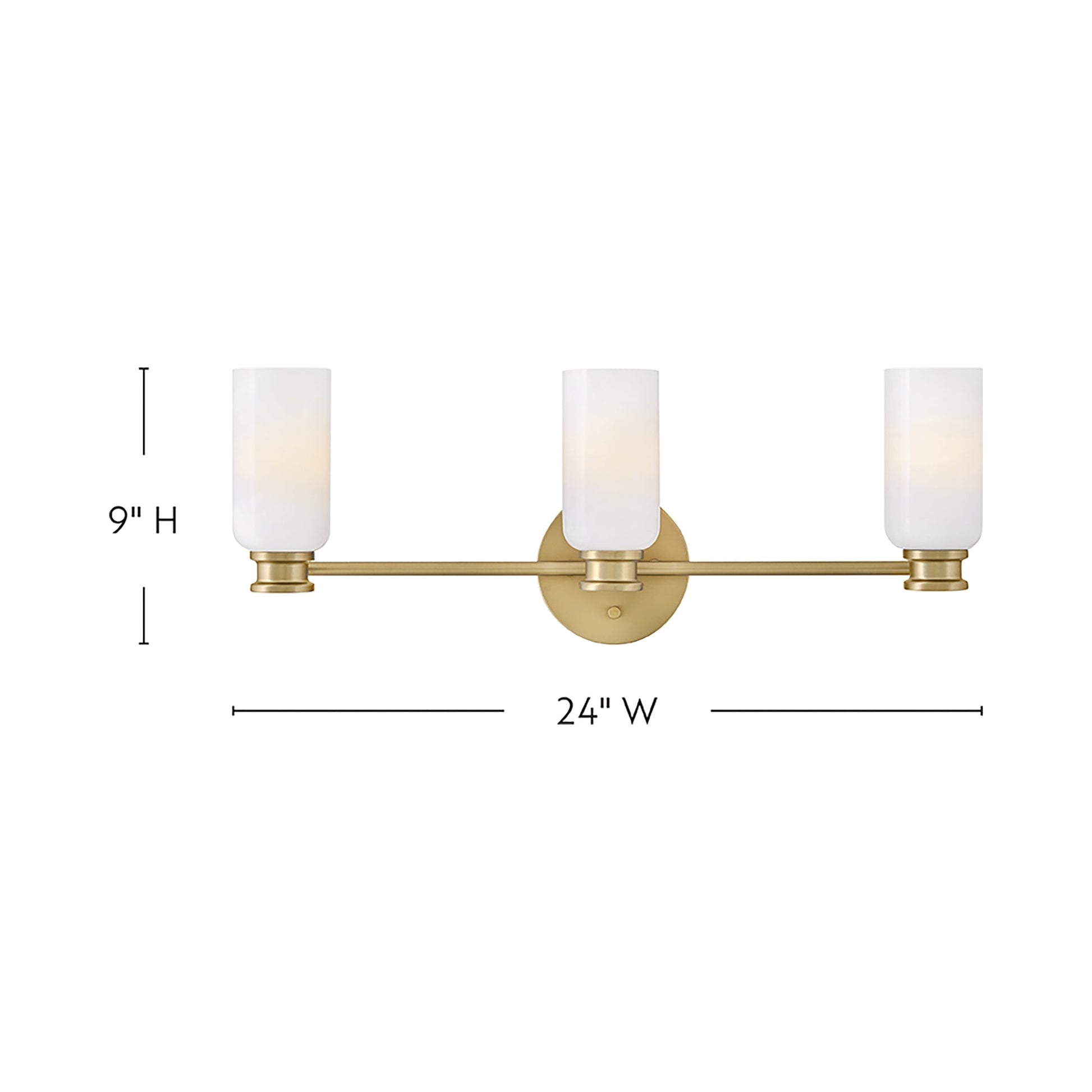 Naomi Bath Vanity Light - line drawing.