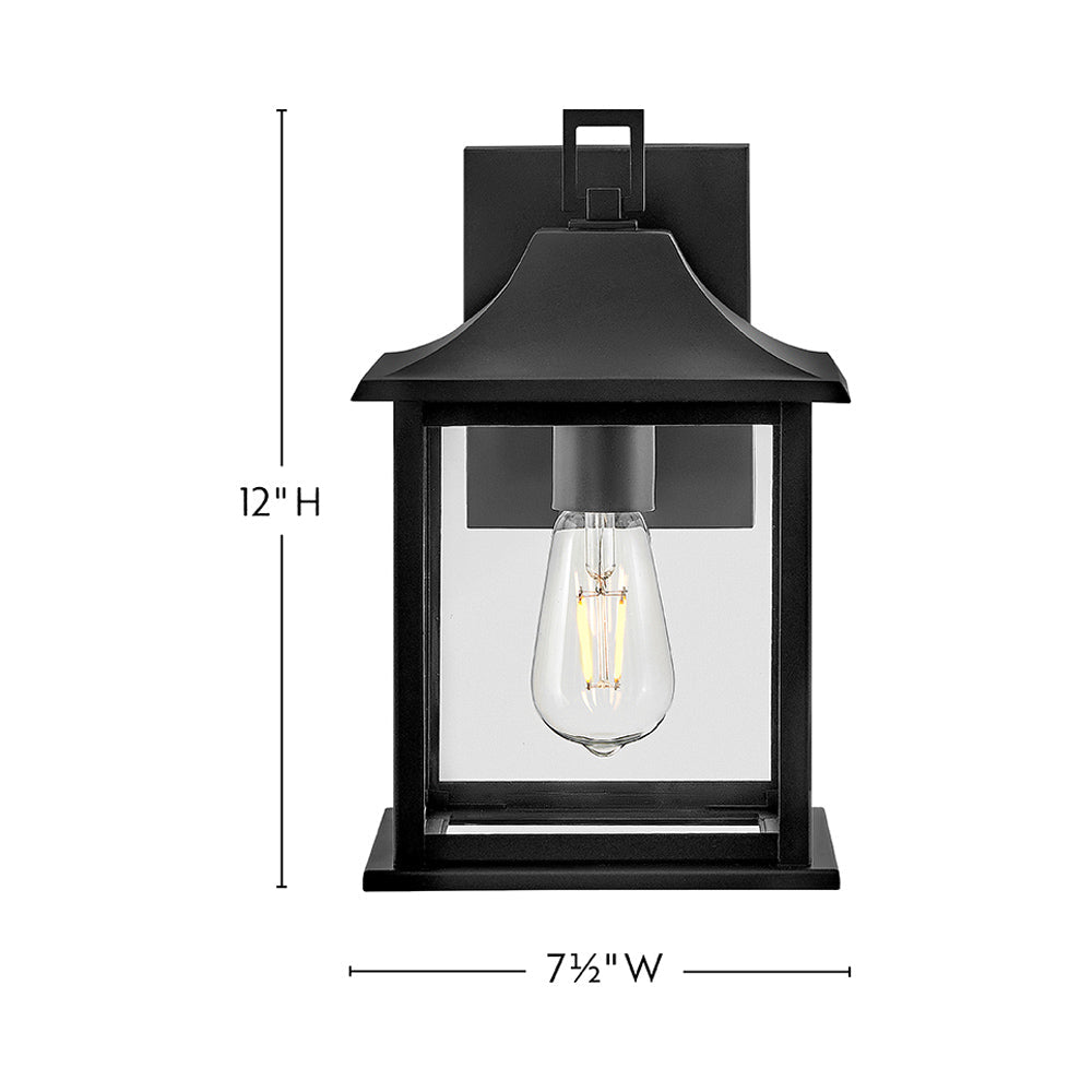 Nolan Outdoor Wall Light - line drawing.