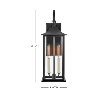 Nolan Outdoor Wall Light - line drawing.