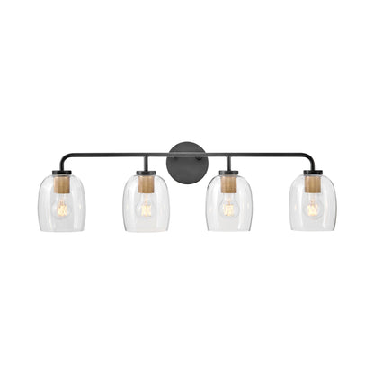 Percy Vanity Wall Light in Black (4-Light).