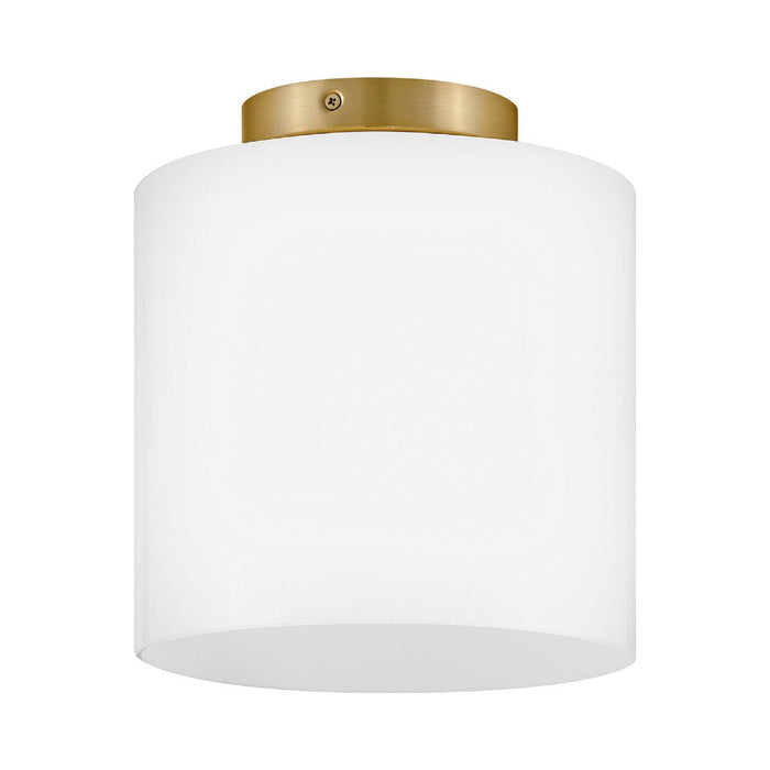 Pippa Flush Mount Ceiling Light in Lacquered Brass.