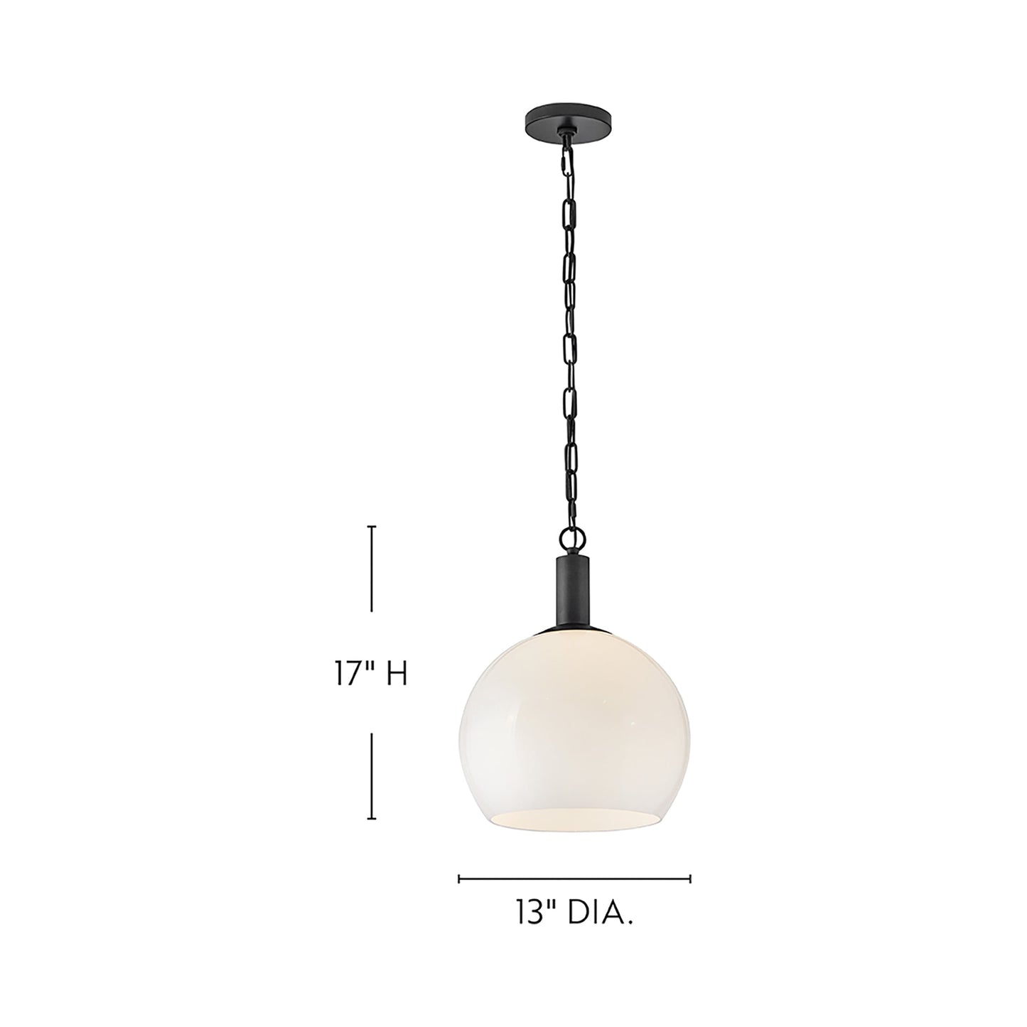 Rivi Pendant Light - line drawing.