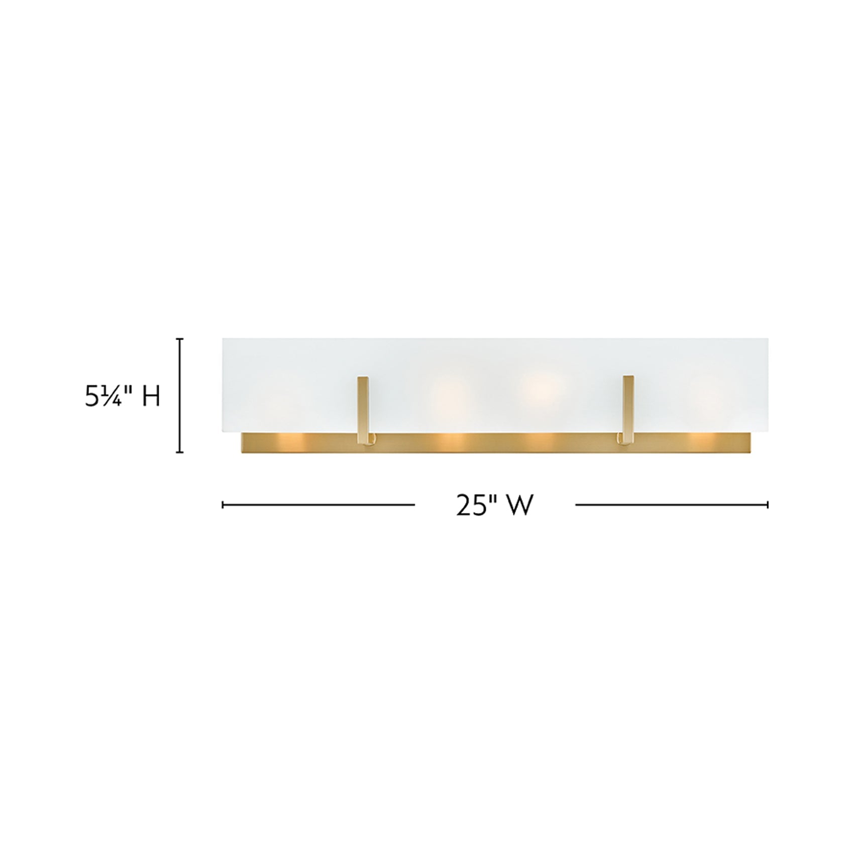 Roman Bath Vanity Light - line drawing.