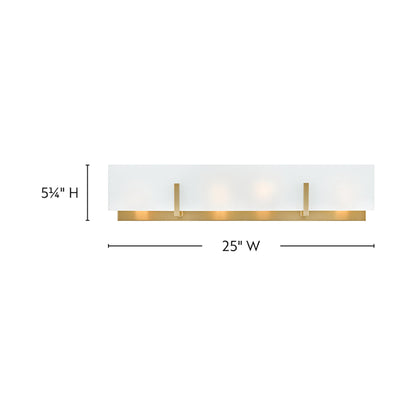 Roman Bath Vanity Light - line drawing.