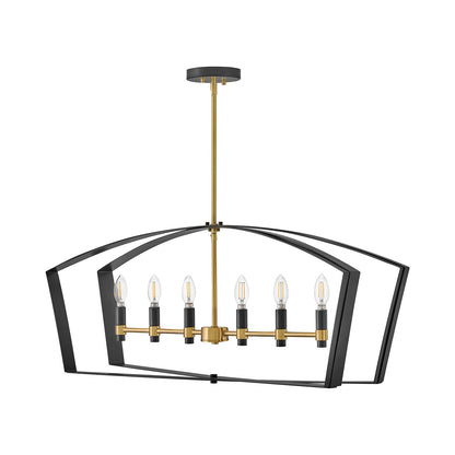Sammi Linear Chandelier in Detail.
