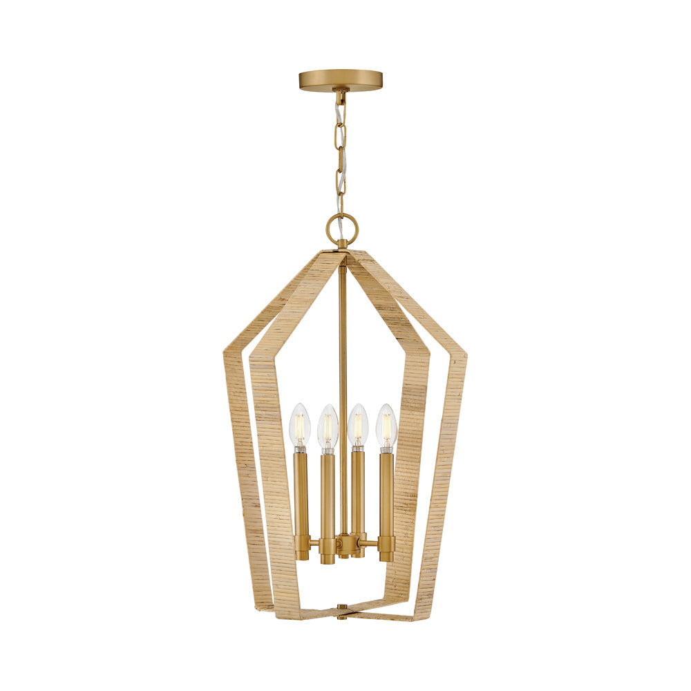 Sammi Pendant Light in Lacquered Brass (17-Inch).