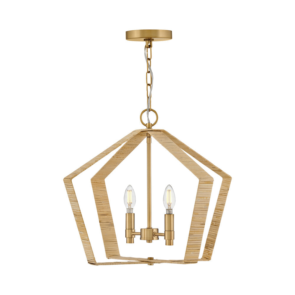 Sammi Pendant Light in Lacquered Brass (20-Inch).