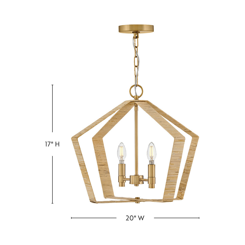 Sammi Pendant Light - line drawing.